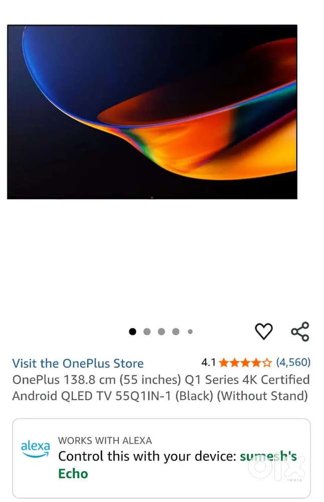 OnePlus 55-inch Q1 Series 4K QLED TV (55Q1IN-1) – Display Panel Issue