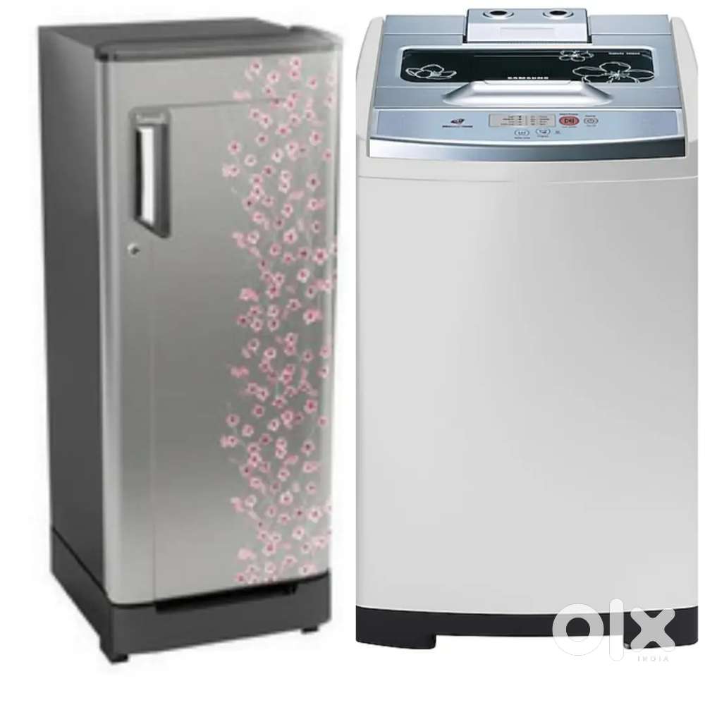 999/- single door fridge top load washing machine on rent