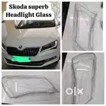 Skoda superb rh headlight glass