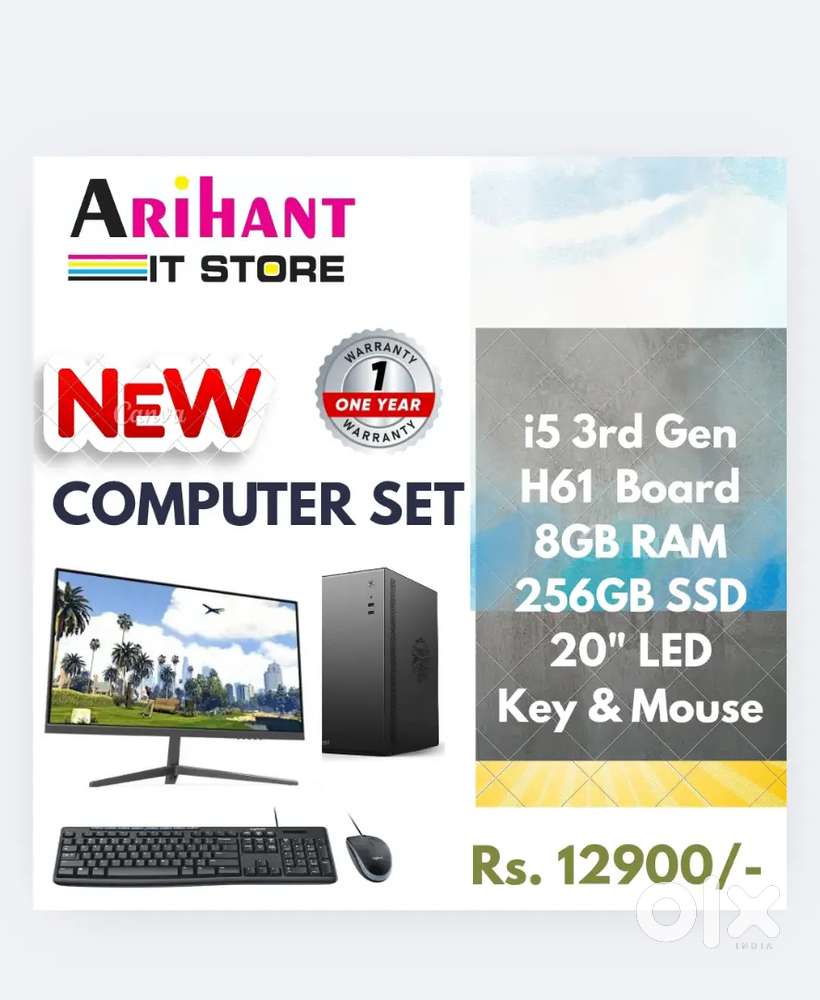 NEW COMPUTER SET LOW BUJJET / Rs. 12900/-   1 Year Warranty