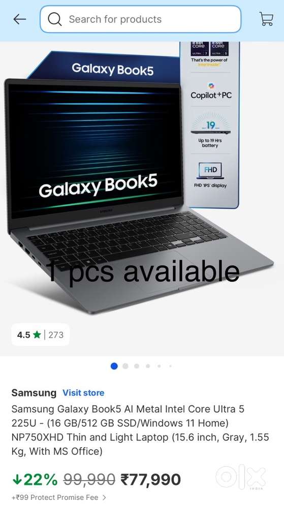 Samsung galaxy book5 seal pack indian unit bulk deal also available