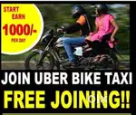 Pick up and drop Uber bike auto daily 2000