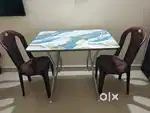 Only till 30th May 2025- Foldable Work from home table with 2 chairs