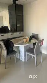 Three seater abd two seater sofa and dining table with four chair