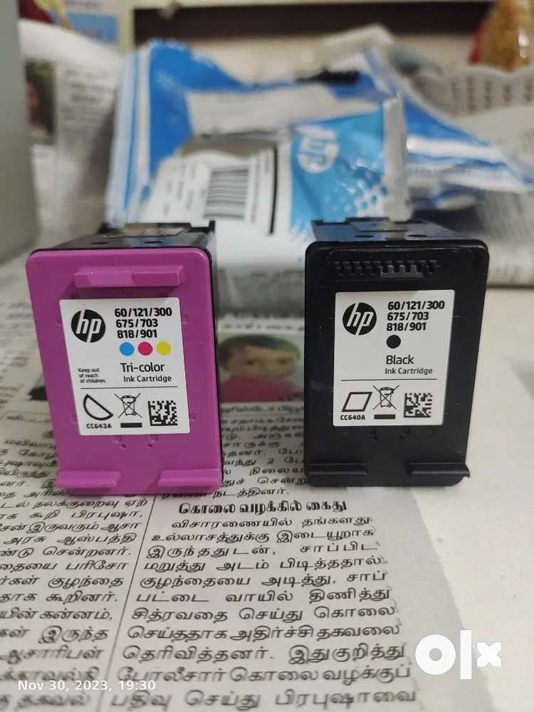 HP  818 colour and black  printer catrage