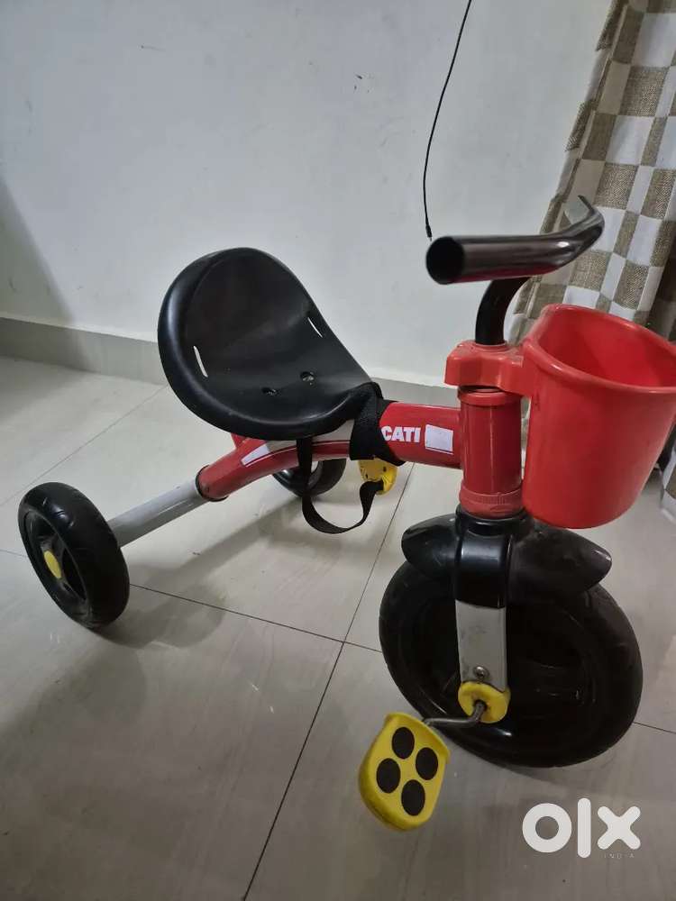 Kids slide and tricycle