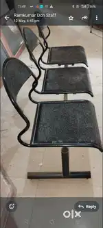 Waiting chair.  2  Set Of 3 seater chair