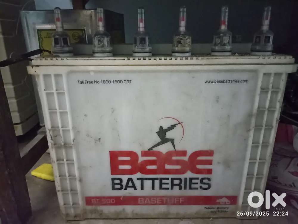 Base battery 165 ah tubular battery 6 years old hai