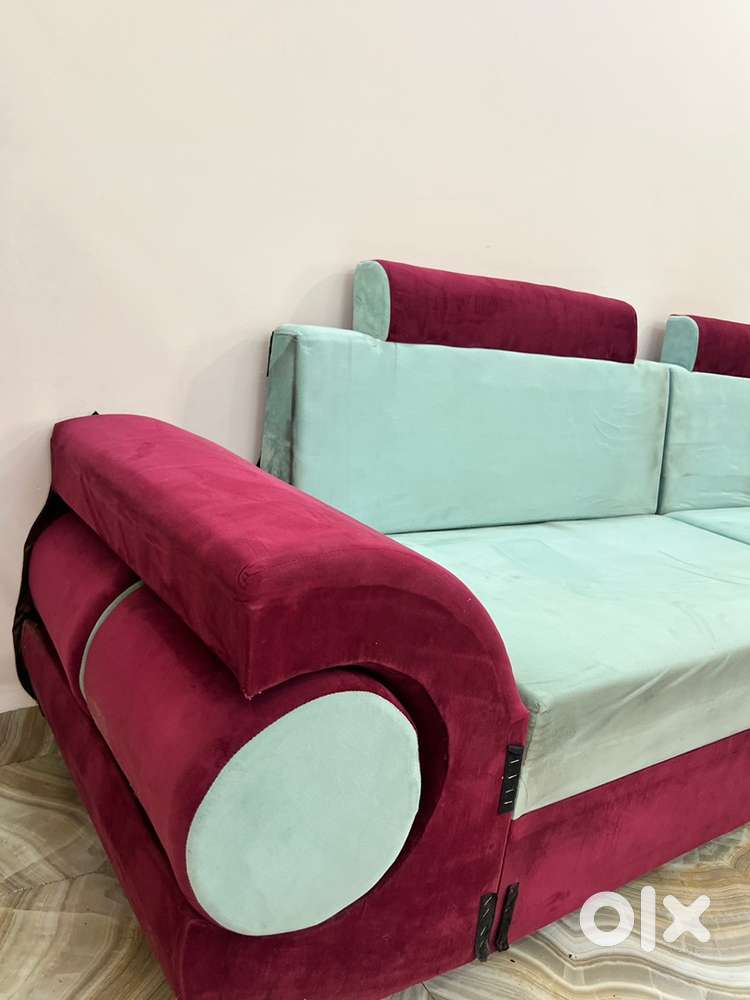 Luxury Maharaja L-Shape Sofa Set  Premium Velvet Finish  Elegant