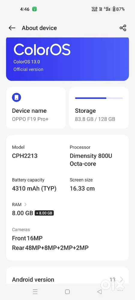 Oppo f19pro+