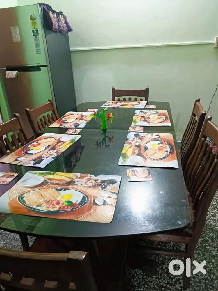 Elegant 6-Seater Glass Dining Table Set