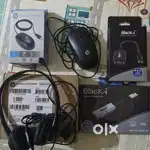HP USB Mouse & Headset and Black-I USB to Gigabit Lan & HDMI to VGA