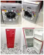 I'd67 red colour samsung double door & IFB washing machine