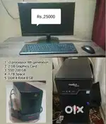 i3processor 9thGen 2GB Graphics Card SSD,200GB 1TB Space
DDR4 RAM 4GB