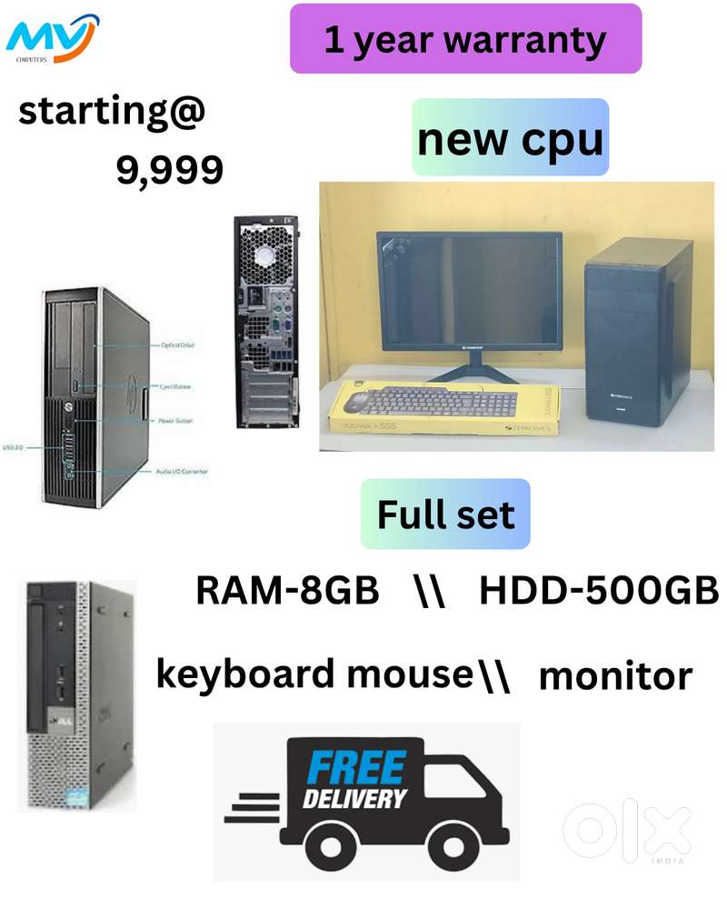 i3-i5-i7 Desktop Laptop Computer Full Set Sales & Service Done