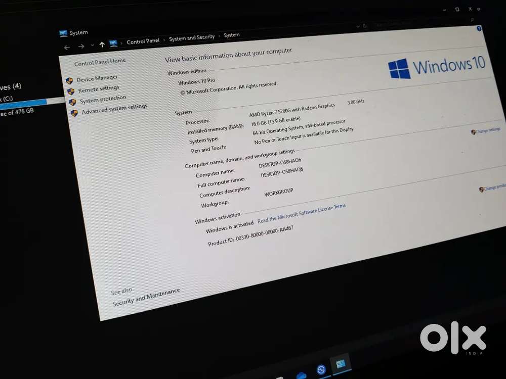 Gaming CPU Ryzen 7 5700G