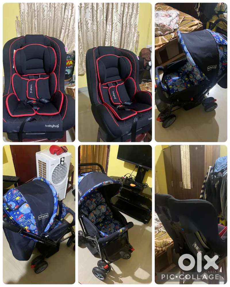 Babyhug branded baby stroller+car seater combo