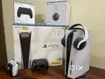 PS5 Disc Edition with 2 Controllers and 1 Sony Pulse headset