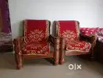 Wooden sofa 4*2 seater