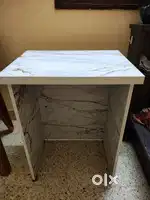 Stylish Marble-Finish Cabinet / Side Table – Excellent Condition