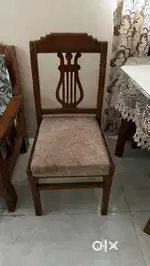 Modern Teak wood glass top Dinning Table with 06 Chairs