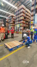 Warehouse is booking out the employees