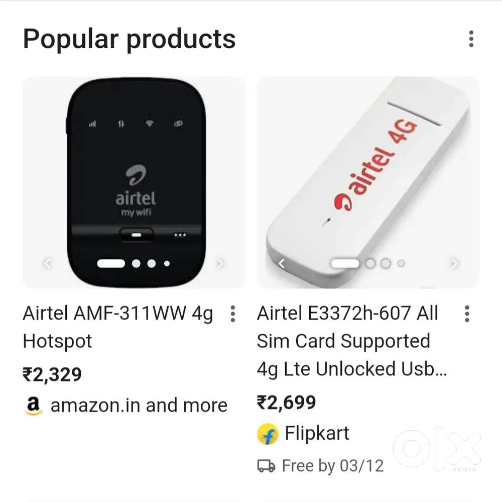 Sell airtel 4g dongle and airtel my wifi