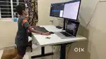 LG 24 QHD Dual Monitor Setup+Dual Arm Mount  6 Months Old