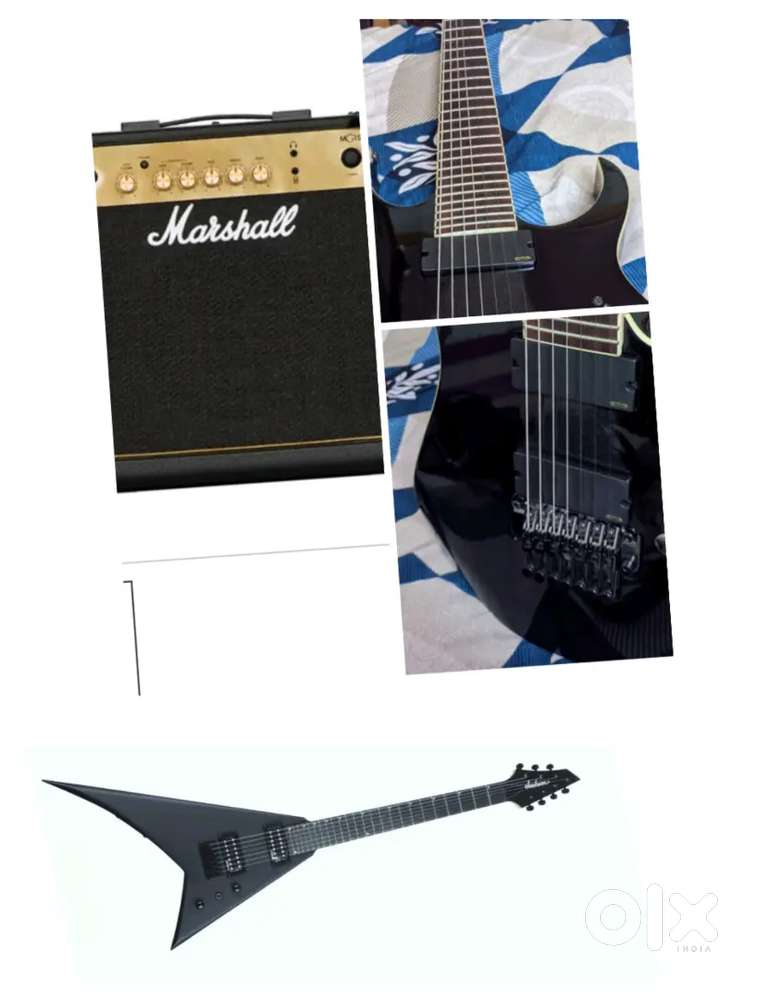 Ibanez RGIR 27E electric guitar, jackson v guitar & Marshall amplifier