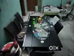 Double Decker Dining Table with 6 chair set for sale