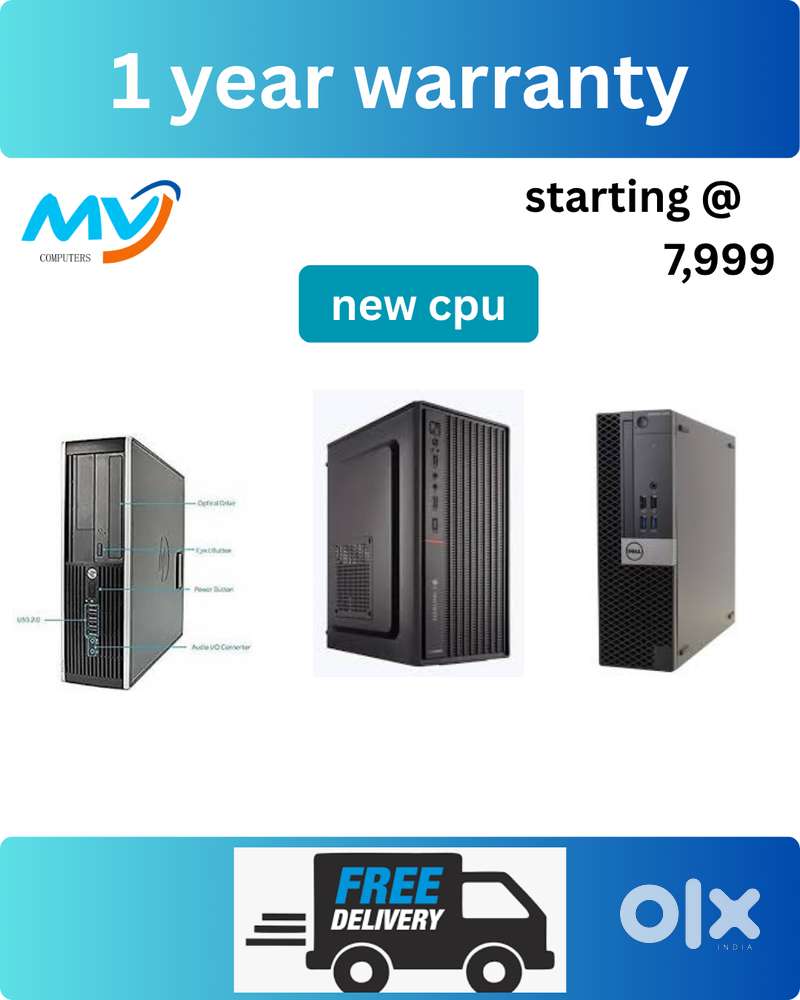 Desktop Laptop CPU Full Set i3-i5-i7 Available @ Low Price  Monitor