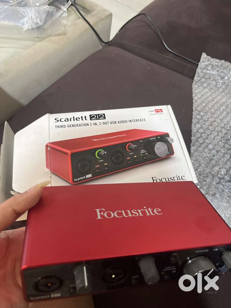 Untouched, scarlett Audio Interface and condenser mic