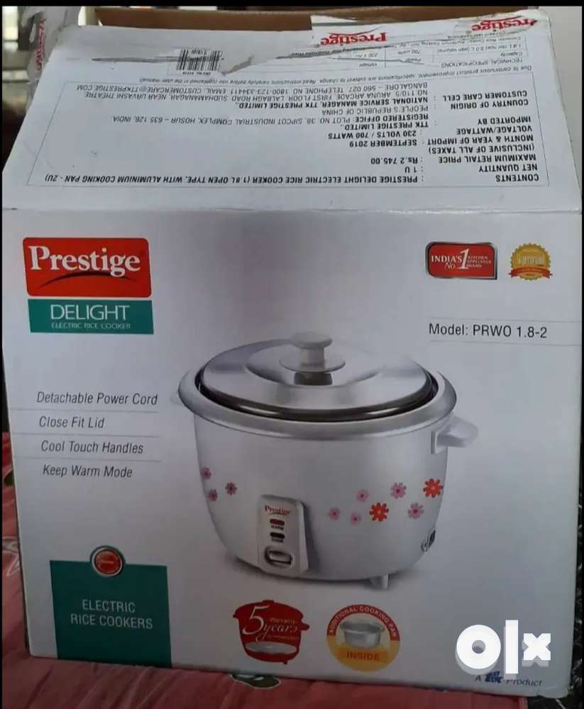 Prestige delight PRWO 1.8ltr rice cooker with 2 pans