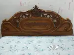 King size pure segun wood box bed