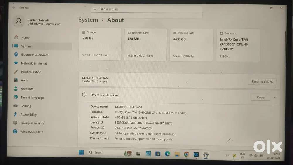 LAPTOP LENOVO INTEL I3 CORE