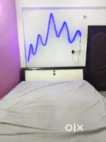 KING SIZE WOODEN COT AND MATTRESSES