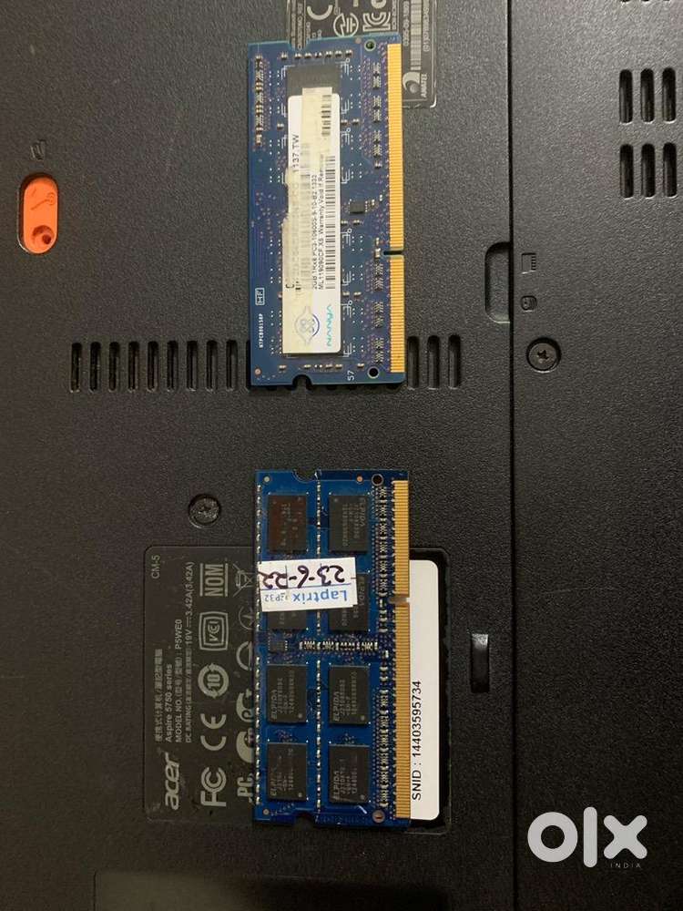 2 DDR3 laptop RAM 4GB and 2GB