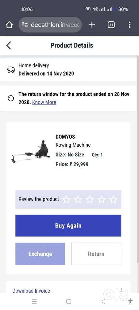 Rowing Machine - Domyos 500