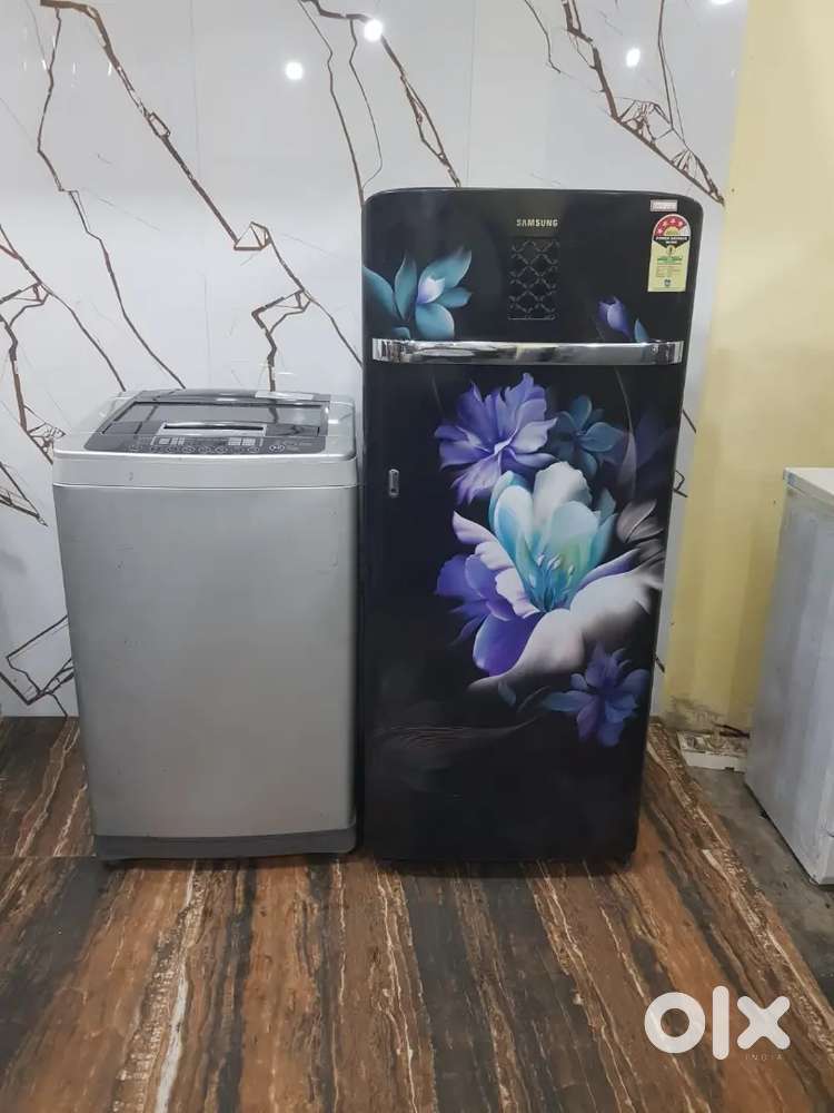 Samsung latest flower model refrigerator & lg turbodrum washing machne