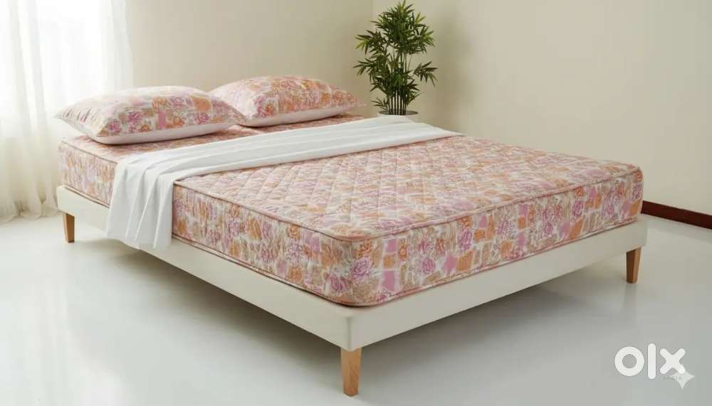 Sturdy Foldable Steel double Bed with mattress  Like New Space Saver