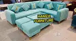 HAMZA FURNITURE NEW DESIGNER LOOK PLYWOOD L SHAPE CORNER SOFA SET