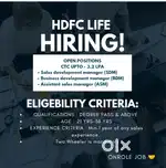 SASARAM/HDFC LIFE/ONROLE/DEGREE PASS/MIN.1 YEAR OF SALES EXP. MUST