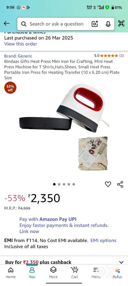 Compact heat press
