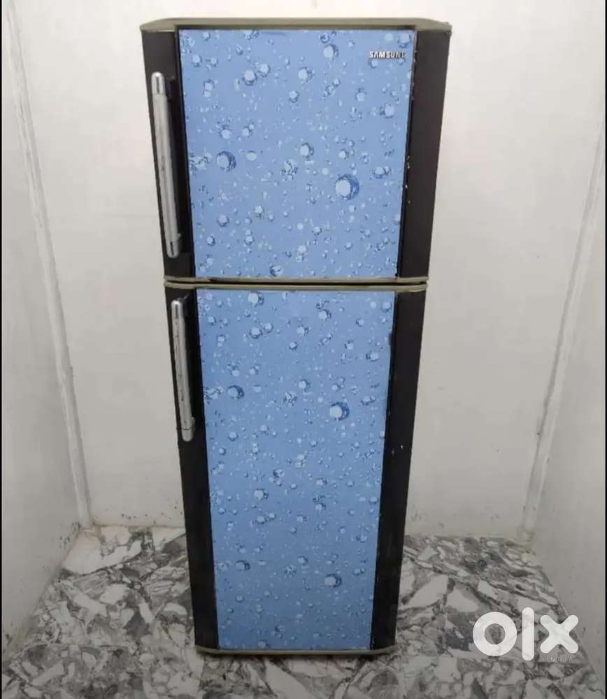 Double door blue colour fridge 340 litres refrigerator.     Ifgh102700