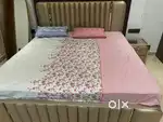 Double bed bed box with two side table without mattress