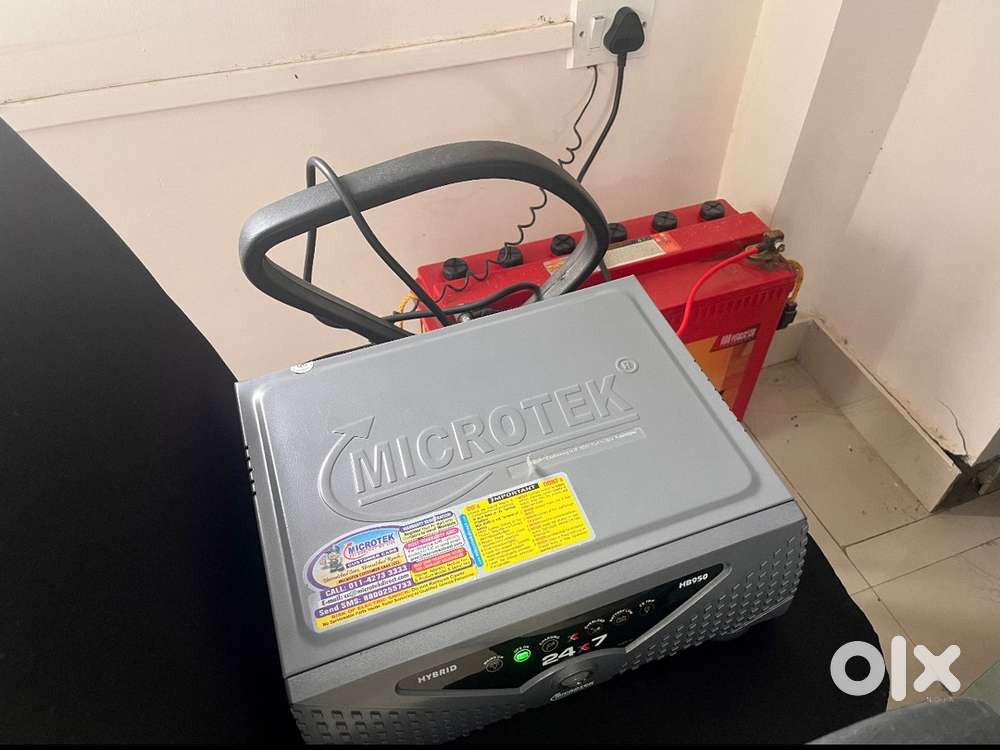 Microtek 950 VA inverter with Exide Tublar battery.