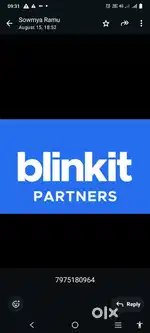 Hiring for Indore blinkit delivery boy job