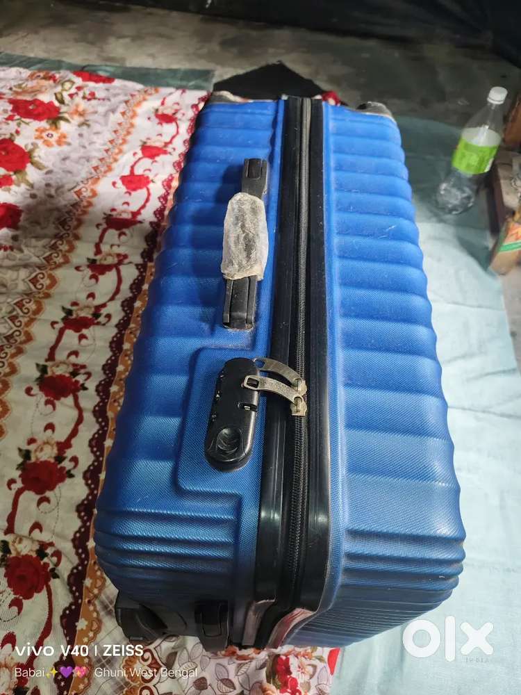 Blue Hard Shell Trolley Bag - Almost New Condition