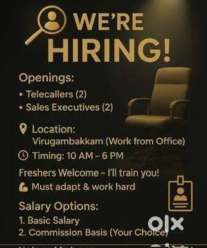 Telecaller female / Location ( ambattur)