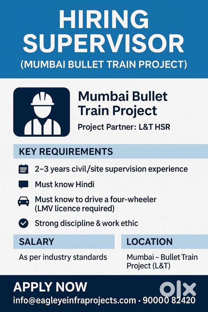 Hiring Supervisor – Mumbai Bullet Train Project